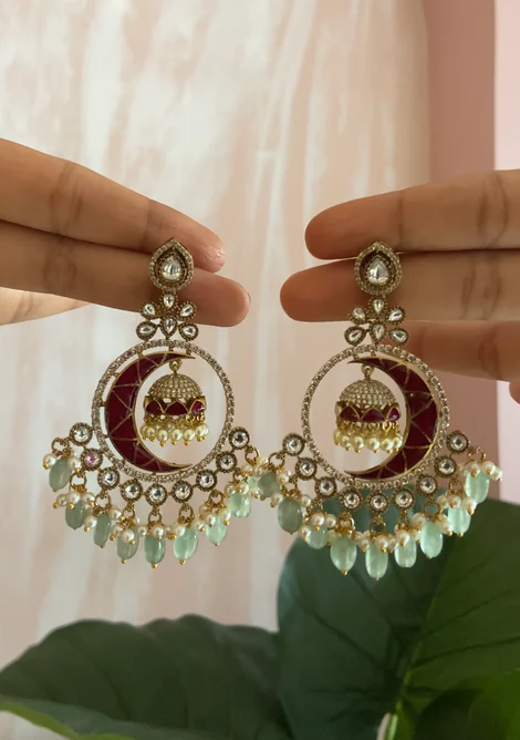 Moissanite Half Moon Earrings